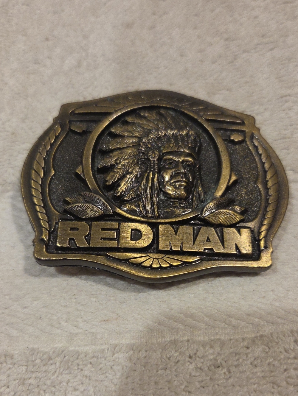 LIMITED EDITION 1988 REDMAN TOBACCO COMPANY BELT BUCKLE